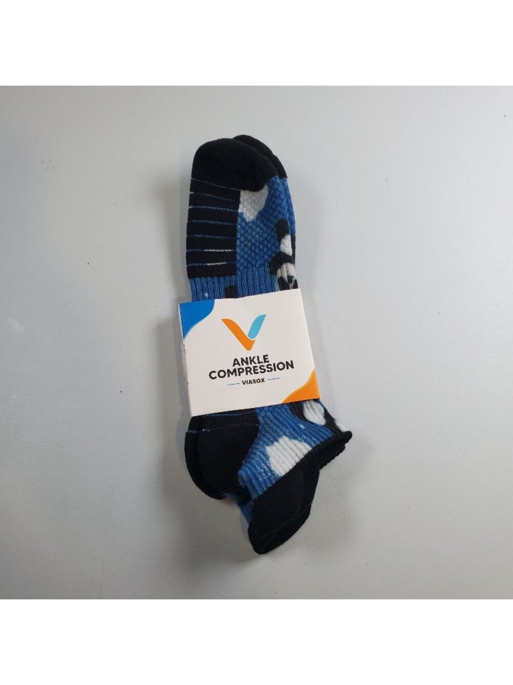 Viasox Ankle Compression Socks Women Size L - XL NWT Bamboo Blend Mystery